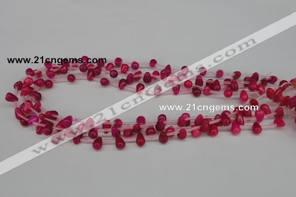 CCN435 15.5 inches Top-drilled 6*9mm teardrop candy jade beads