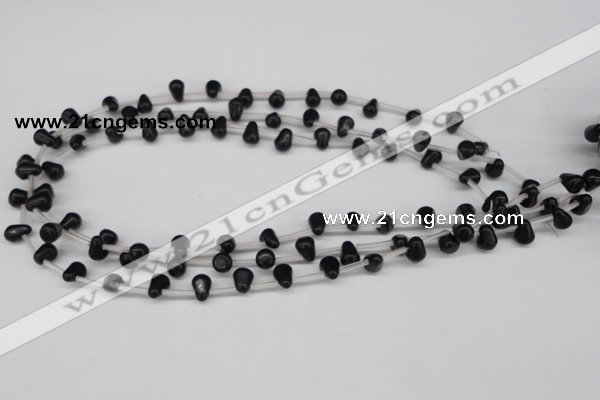 CCN442 15.5 inches Top-drilled 6*9mm teardrop candy jade beads