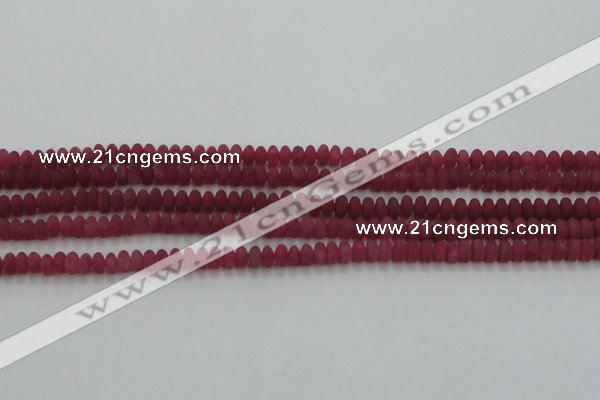 CCN4501 15.5 inches 3*5mm rondelle matte candy jade beads