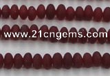 CCN4502 15.5 inches 3*5mm rondelle matte candy jade beads