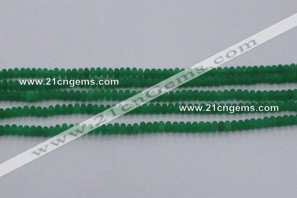 CCN4503 15.5 inches 3*5mm rondelle matte candy jade beads