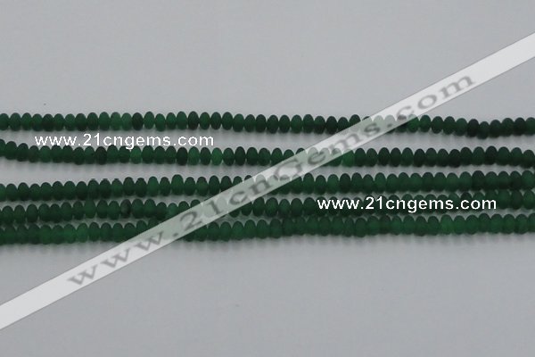 CCN4504 15.5 inches 3*5mm rondelle matte candy jade beads