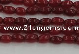 CCN4520 15.5 inches 4*6mm rice candy jade beads wholesale