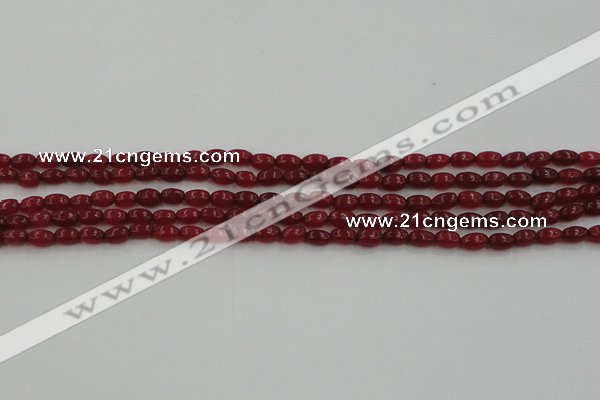 CCN4520 15.5 inches 4*6mm rice candy jade beads wholesale