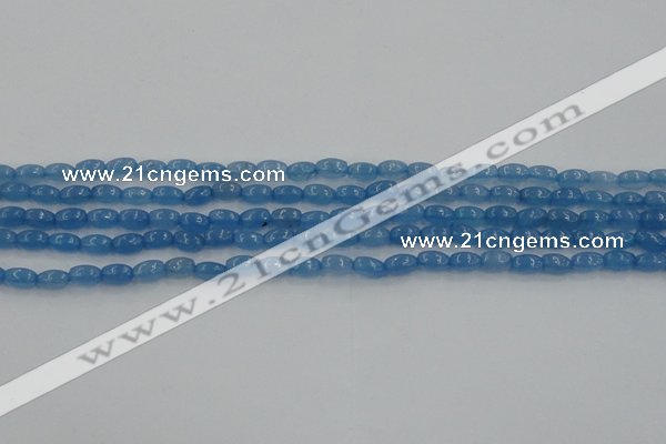 CCN4521 15.5 inches 4*6mm rice candy jade beads wholesale