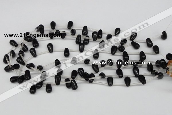 CCN458 15.5 inches Top-drilled 8*12mm teardrop candy jade beads