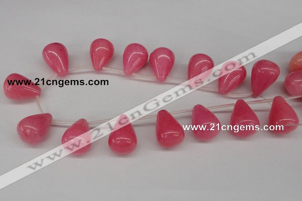 CCN465 15.5 inches Top-drilled 18*25mm teardrop candy jade beads