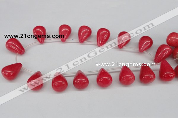 CCN466 15.5 inches Top-drilled 18*25mm teardrop candy jade beads