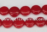 CCN476 15.5 inches 12mm flat round candy jade beads wholesale