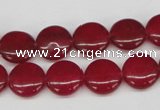 CCN477 15.5 inches 12mm flat round candy jade beads wholesale