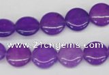 CCN478 15.5 inches 12mm flat round candy jade beads wholesale