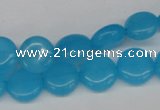 CCN480 15.5 inches 12mm flat round candy jade beads wholesale