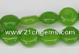 CCN481 15.5 inches 12mm flat round candy jade beads wholesale