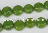 CCN482 15.5 inches 12mm flat round candy jade beads wholesale