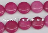 CCN486 15.5 inches 14mm flat round candy jade beads wholesale