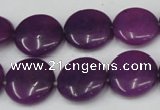 CCN491 15.5 inches 16mm flat round candy jade beads wholesale