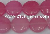 CCN498 15.5 inches 20mm flat round candy jade beads wholesale