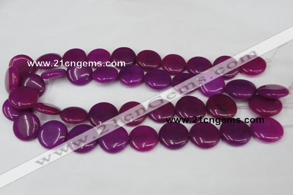 CCN500 15.5 inches 20mm flat round candy jade beads wholesale