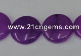 CCN501 15.5 inches 20mm flat round candy jade beads wholesale