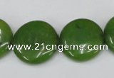 CCN502 15.5 inches 20mm flat round candy jade beads wholesale