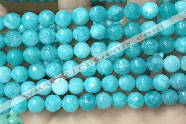 CCN5053 15.5 inches 8mm & 10mm faceted round candy jade beads