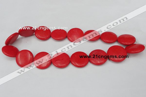CCN506 15.5 inches 25mm flat round candy jade beads wholesale