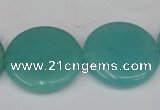 CCN507 15.5 inches 25mm flat round candy jade beads wholesale