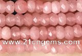 CCN5104 15 inches 3*4mm faceted rondelle candy jade beads