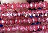 CCN5106 15 inches 3*4mm faceted rondelle candy jade beads