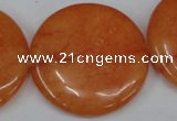 CCN511 15.5 inches 35mm flat round candy jade beads wholesale