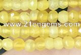 CCN5111 15 inches 3*4mm faceted rondelle candy jade beads