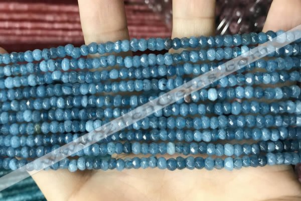 CCN5113 15 inches 3*4mm faceted rondelle candy jade beads