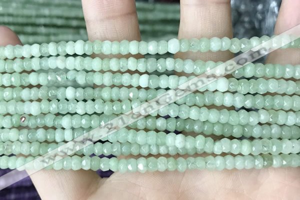 CCN5116 15 inches 3*4mm faceted rondelle candy jade beads