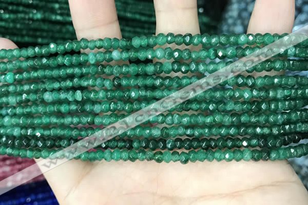 CCN5119 15 inches 3*4mm faceted rondelle candy jade beads