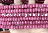 CCN5141 15 inches 5*8mm faceted rondelle candy jade beads