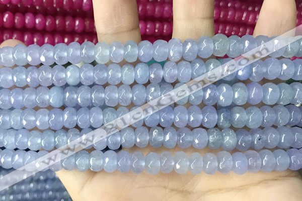 CCN5147 15 inches 5*8mm faceted rondelle candy jade beads