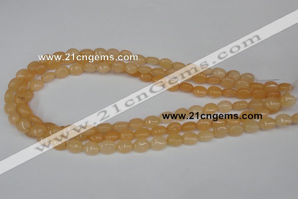 CCN515 15.5 inches 8*10mm oval candy jade beads wholesale