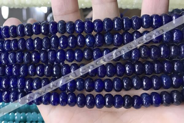 CCN5154 15 inches 5*8mm faceted rondelle candy jade beads