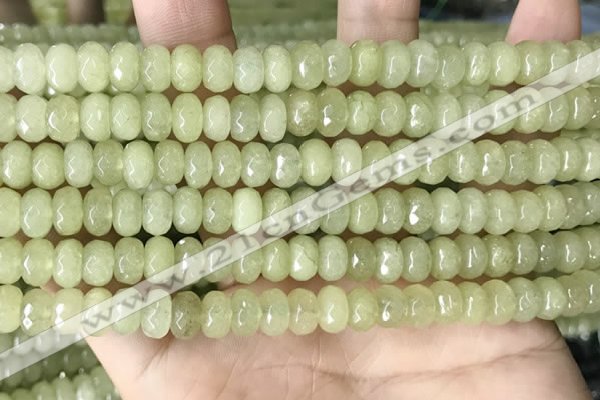 CCN5155 15 inches 5*8mm faceted rondelle candy jade beads