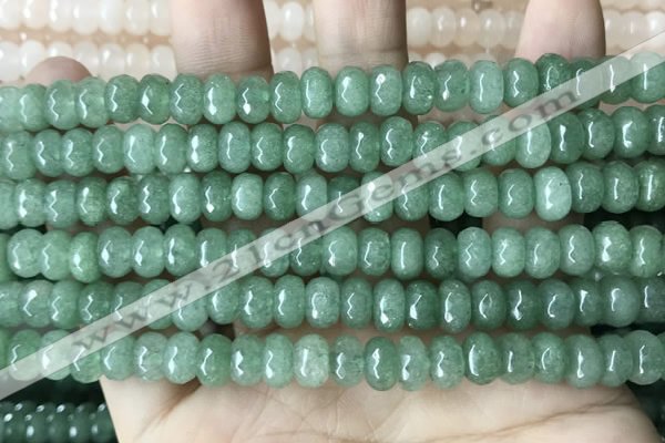 CCN5156 15 inches 5*8mm faceted rondelle candy jade beads