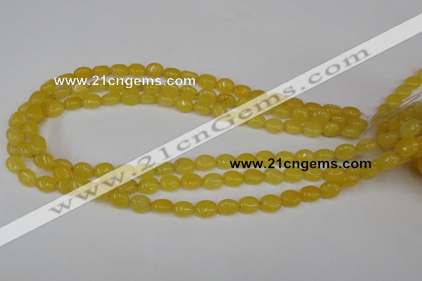 CCN516 15.5 inches 8*10mm oval candy jade beads wholesale