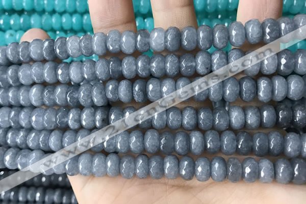 CCN5163 15 inches 5*8mm faceted rondelle candy jade beads