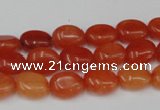 CCN517 15.5 inches 8*10mm oval candy jade beads wholesale