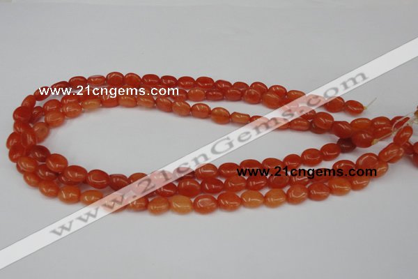 CCN517 15.5 inches 8*10mm oval candy jade beads wholesale