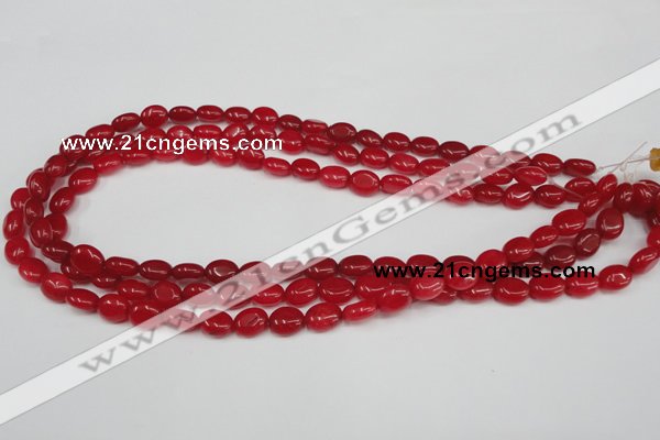 CCN518 15.5 inches 8*10mm oval candy jade beads wholesale