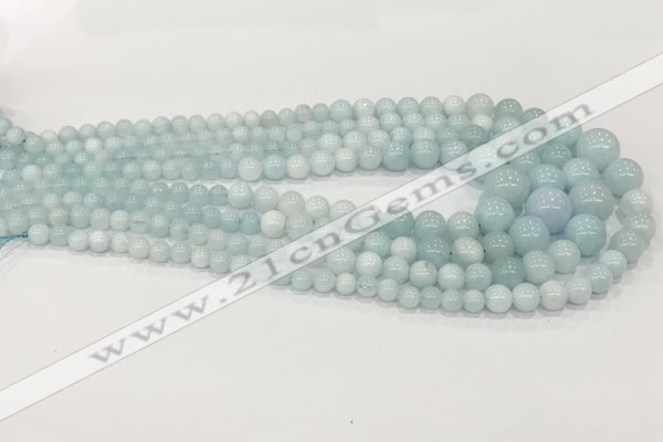 CCN5187 6mm - 14mm round candy jade graduated beads