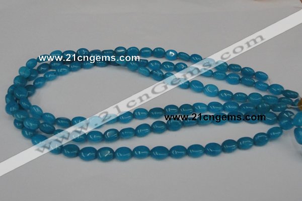 CCN521 15.5 inches 8*10mm oval candy jade beads wholesale