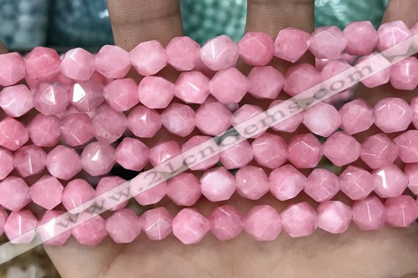 CCN5238 15 inches 8mm faceted nuggets candy jade beads