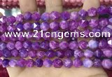 CCN5242 15 inches 8mm faceted nuggets candy jade beads