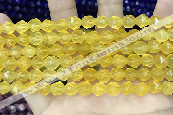 CCN5255 15 inches 8mm faceted nuggets candy jade beads